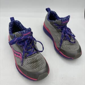 Saucony Sneakers Little Girls Size 12.5 W SY Ideal Grey Purple Form 2 U Athletic